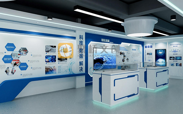 企業(yè)數(shù)字展廳布置效果圖，怎樣布局更顯空間寬闊？